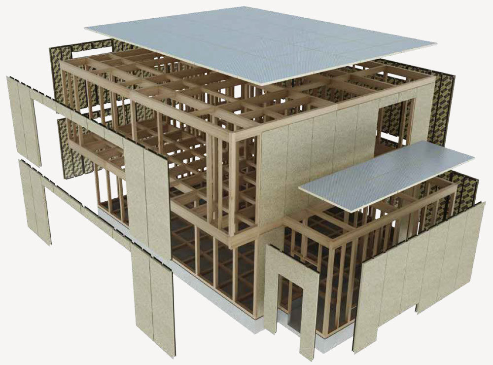 山形･尾花沢の工務店 ヴァルムホーム – 有限会社手塚建材 スーパーウォール工法  基本構造